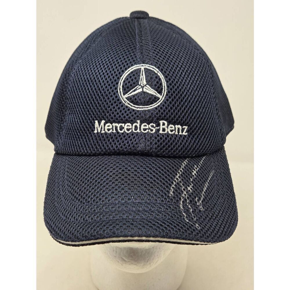 VINTAGE MERCEDES BENZ RACING SAN JOSE 2005 CHAMP CAR MESH HAT CAP BLUE SIGNED